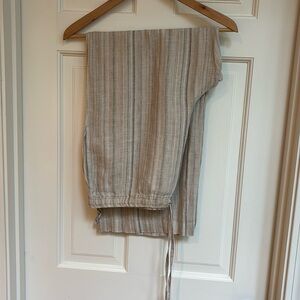 eskandar Linen drawstring pants